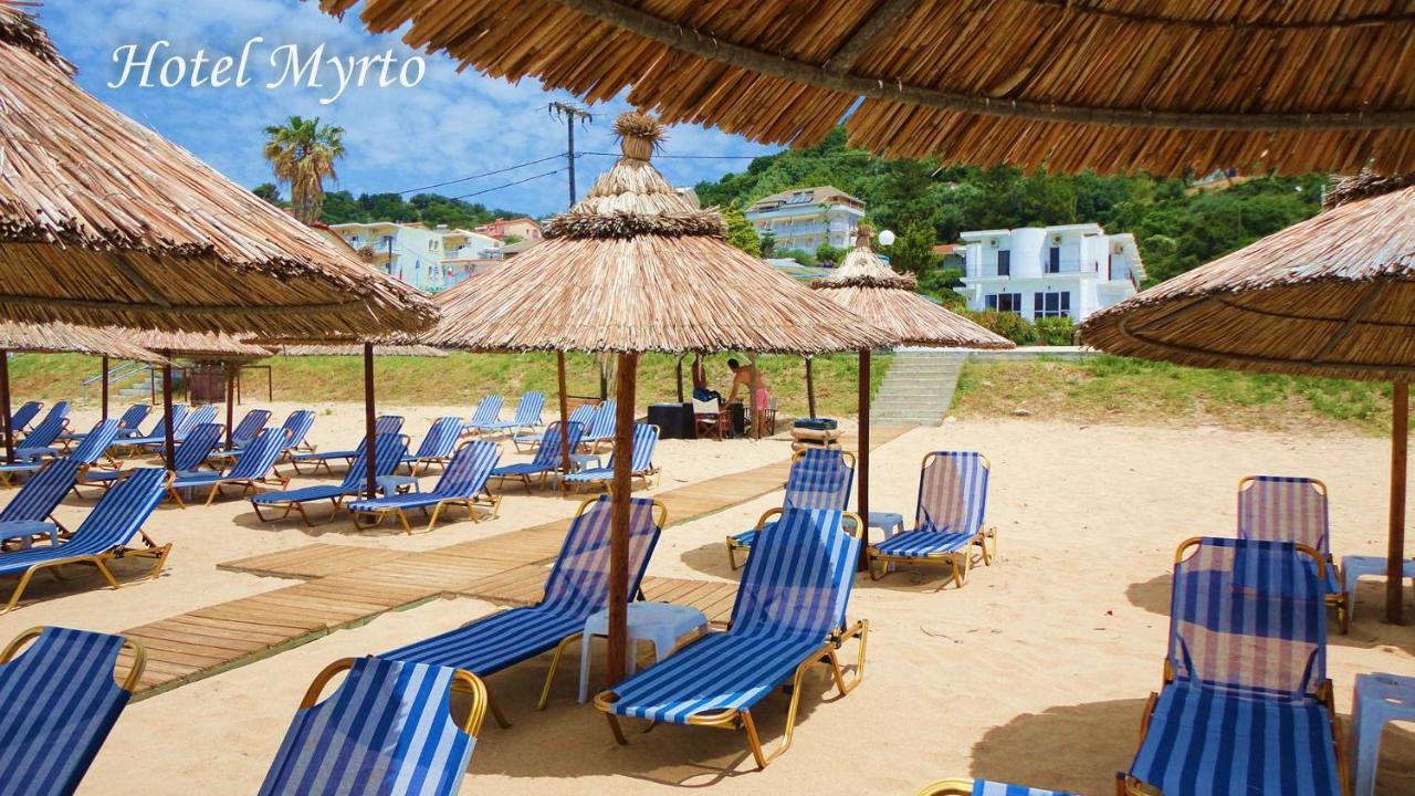Mirto Beach Hotel & Restaurant パラリア・ブラフ エクステリア 写真